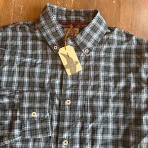 Relwen Plaid Lightweight Woven Shirt Button Down Long Sleeve Mens Medium NWT
